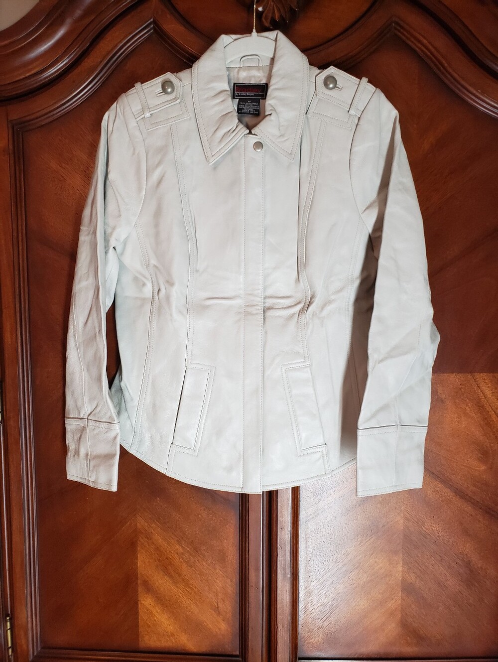 Vintage Bradley Bayou Genuine Leather Jacket - Cream/Bone White Size M (MINT)